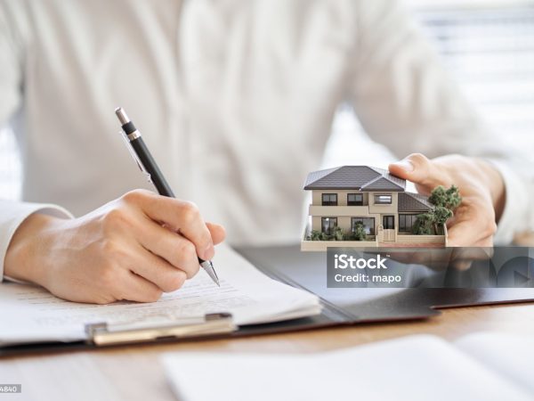 Asian businessman making a real estate contract